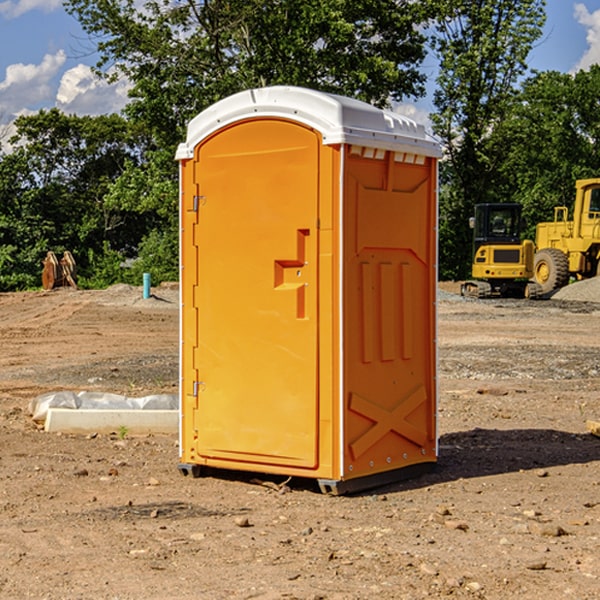 how often are the portable restrooms cleaned and serviced during a rental period in Waltonville